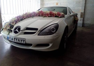 ماشین عروس بنز مدل slk350 سفید